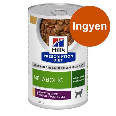 354 g Hill's Prescription Diet Metabolic Weight Management marha & zöldség ingyen!