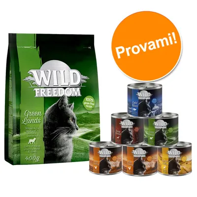 Set prova misto! Wild Freedom secco + umido - "Golden Valley" - con Coniglio Set prova misto! Wild Freedom secco + umido - "Golden Valley" - con Coniglio