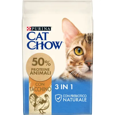 PURINA Cat Chow 3in1 ricco in Tacchino Crocchette per gatto