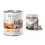 Wolf of Wilderness Kombi-Paket: 24 x 800 g Nassfutter + 4 x 70 g RAW Snacks Wide Acres - Huhn + Hühnerherzen