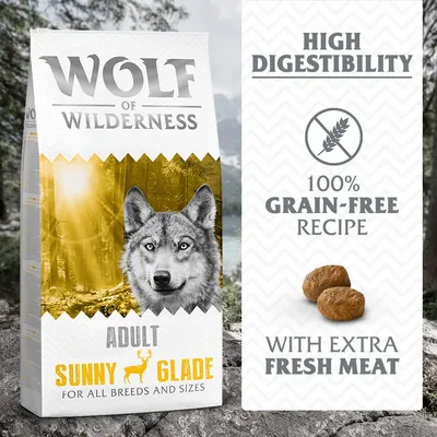 Wolf of Wilderness Adult "Sunny Glade" hjort - kornfri