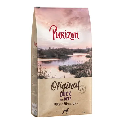 Purizon Original Duck with Beef, 12 kg. 80% carne, 20% verdure, 0% cereali. Crocchette per cani con il 39% di proteine.
