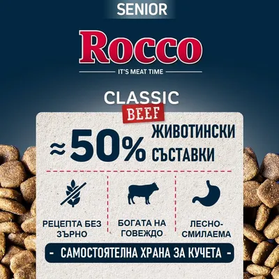 Rocco Senior Classic говеждо с агнешко 2 x 10 кг