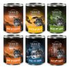 Wild Freedom Adult 6 x 400 g - senza cereali Umido per gatto Mix 1: 2 x Pollo, 1 x Selvaggina, 1 x Coniglio, 1 x Agnello, 1 x Merluzzo