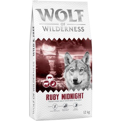 Wolf of Wilderness Ruby Midnight con vacuno y conejo, sin cereales