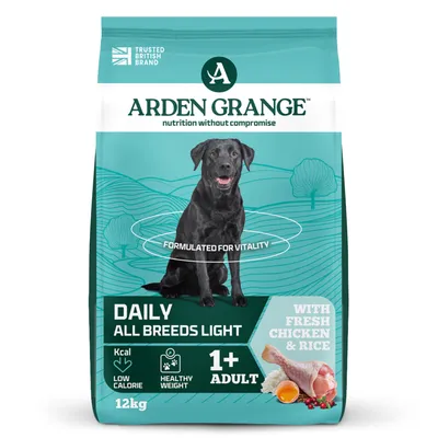 Arden Grange Daily 1+ Adult Light with Fresh Chicken & Rice - 12kg Arden Grange Daily 1+ Adult Light with Fresh Chicken & Rice - 12kg