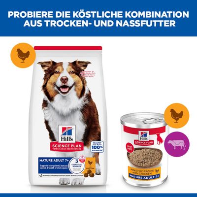 Hill's Science Plan Mature Adult 7+  - mit Huhn (24 x 370 g)