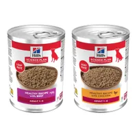 Hill's Science Plan Adult -säästöpakkaus 12 x 370 g - Adult: 6 x nauta, 6 x kana