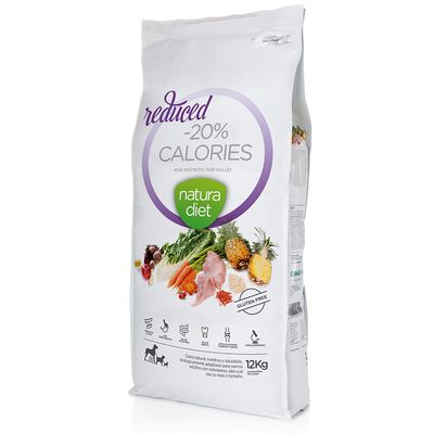 Natura Diet Reducerat hundfoder - 20% kalorier med kalkon 2 x 12 kg - Sparförpackning