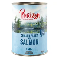  Purizon Original Adult 12 x 400 g - Filetto di pollo con Salmone, Spinaci e Cocco