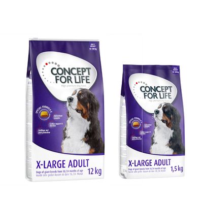 Croquettes Concept for Life pour chien 12 kg + 1,5 kg offert ! X-Large Adult