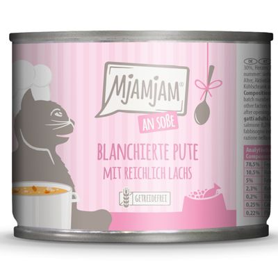 MjAMjAM an Sosse 6 x 185 g blanchierte Pute mit reichlich Lachs