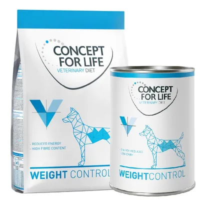 Concept for Life Veterinary Diet Weight Control. Reduzierte Energie, hoher Ballaststoffgehalt, energiereduziert, kohlenhydratarm.