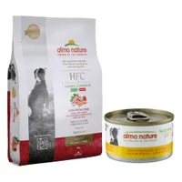 Almo Nature HFC Adult M-L 8 kg Crocchette + Almo Nature HFC 6 x 95 g Umido -50% - HFC Adult Maiale Crocchette 8 kg + Filetto di Pollo HFC 6 x 95 g
