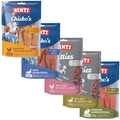 Mixpaket: 5 Sorten RINTI Snacks zum Sparpreis - 5 Sorten, 870 g
