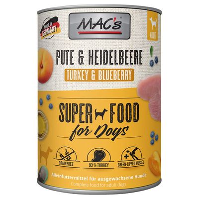 Pachet economic MAC's Adult 12 x 800 g Curcan & afine