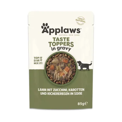 Applaws Taste Toppers in Gravy 12 x 85g - Lamb with Courgette, Carrots & Chickpeas 