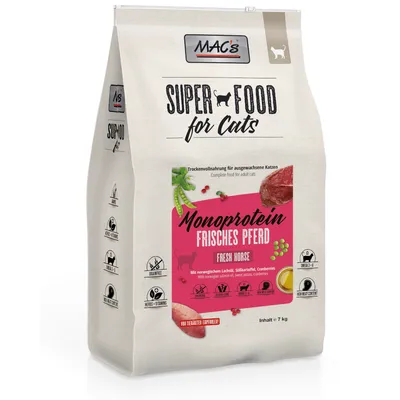 MAC's Superfood for Cats Adult Monoprotein с конско - 2 x 7 кг