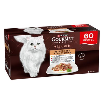 Purina Gourmet A la Carte en sobres 60 x 85 g - Megapack Ahorro Recetas del Chef