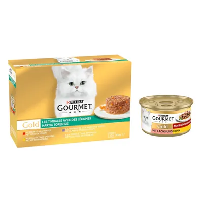 Gourmet mokra mačja hrana 96 x 85 g + mokra hrana 24 x 85 g gratis! - Gold Govedina, piščanec, jagnjetina, puran z zelenjavo 96 x 85 g + Gold Nežni koščki v omaki Losos & piščanec 24 x 85 g Gourmet mokra mačja hrana 96 x 85 g + mokra hrana 24 x 85 g gratis! - Gold Govedina, piščanec, jagnjetina, puran z zelenjavo 96 x 85 g + Gold Nežni koščki v omaki Losos & piščanec 24 x 85 g