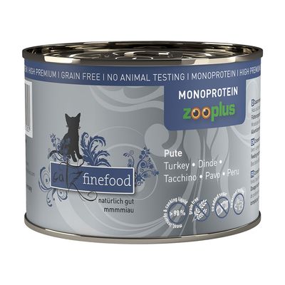 catz finefood Monoprotein zooplus 24 x 200 g krůtí
