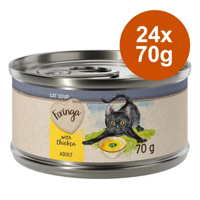 Feringa Cat Soup mit Huhn, Adult, 24 Dosen à 70g.