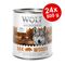 Lot Wolf of Wilderness 24 x 800 g  pour chien lot mixte : poulet, porc, poisson