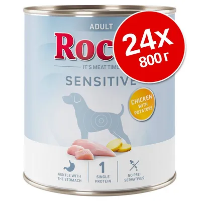 Икономична опаковка: Rocco Sensitive 24 x 800 г - нова рецепта: пиле с картофи