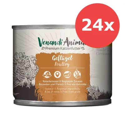 Sparpaket Venandi Animal 24 x 200 g - Huhn & Kaninchen
