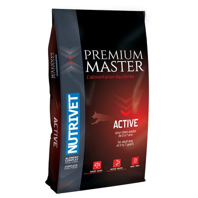Nutrivet Premium Master 2 x 15 kg för hundar Aktiv