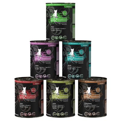 Saver Pack catz finefood Purrrr 12 x 400 g Mix II (6 varieties - 12 x 400/375 g)