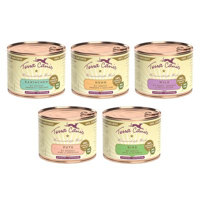 Lot Terra Canis Classic 12 x 200 g pour chien lot mixte, 5 sortes
