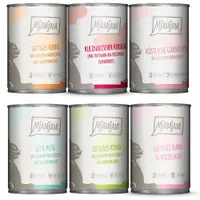 MjAMjAM Pacco misto 6 x 400 g umido gatto - Mix: Pollo, Manzo, Tacchino, Gamberetti & Pollo, Cervo, Pollo & Salmone