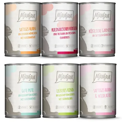 Mixpack MjAMjAM 6 x 400 g - Mix (6 lajiketta) Mixpack MjAMjAM 6 x 400 g - Mix (6 lajiketta)