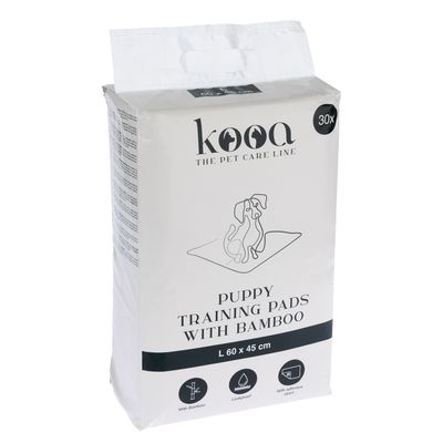 kooa тренировочные пеленки для щенков с бамбуком Medium: 45 x 30 см, 30 шт
