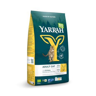 Yarrah Bio храна за котки с био пилешко