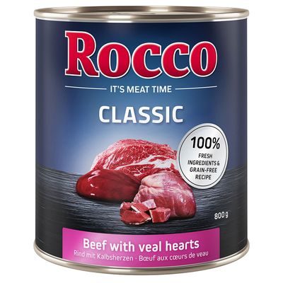 Voordeelpakket  Rocco Classic 24 x 800 g Rund met Kalfsharten