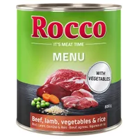 Rocco Menu 6 x 800g - Beef, Lamb, Vegetables & Rice