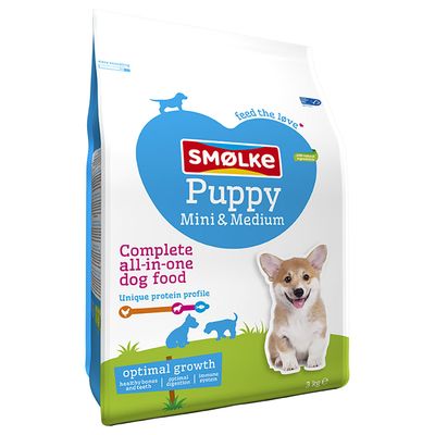 Smølke Puppy Mini/Medium koiranruoka Kaksoispakkaus: 2 x 3 kg