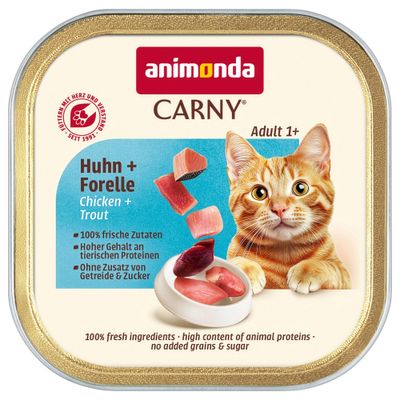 animonda Carny Adult 32 x 85 g Huhn & Forelle