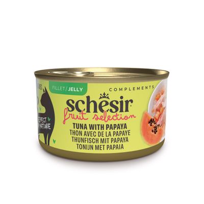 Økonomipakke Schesir Cat Fruit Selection 24 x 75 g - Tun og papaya i gelé