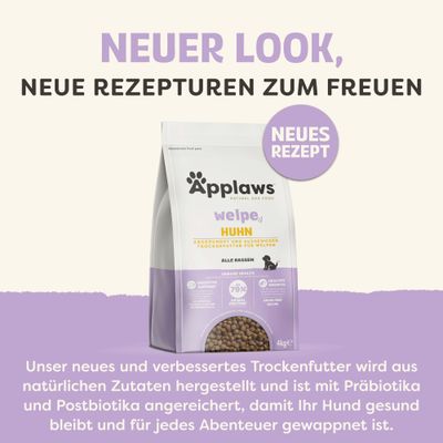 Applaws All Breed Puppy Huhn - Sparpaket: 2 x 4 kg