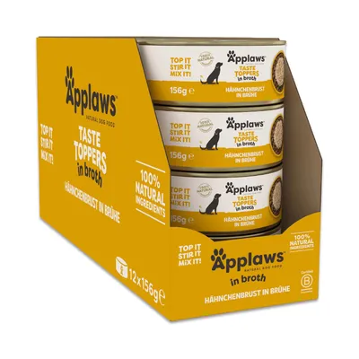 Applaws Taste Toppers Natural in Brühe 12 x 156 g - Huhn Applaws Taste Toppers Natural in Brühe 12 x 156 g - Huhn