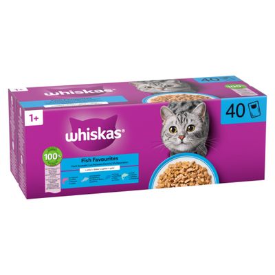 Whiskas Auswahl: Tasty Mix, Duo, Aromatic, Kitten. Perfekte Geschmacksvielfalt für Katzen, verschiedene Sorten und Altersgruppen sichtbar.