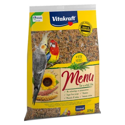Vitakraft Menu med Vita Herbs, Made in Germany, utan färgämnen eller konserveringsmedel, sockerfri recept, vitaminer, mineraler & jod, aktivt immunsystem, 10 kg Vitakraft Menu med Vita Herbs, Made in Germany, utan färgämnen eller konserveringsmedel, sockerfri recept, vitaminer, mineraler & jod, aktivt immunsystem, 10 kg