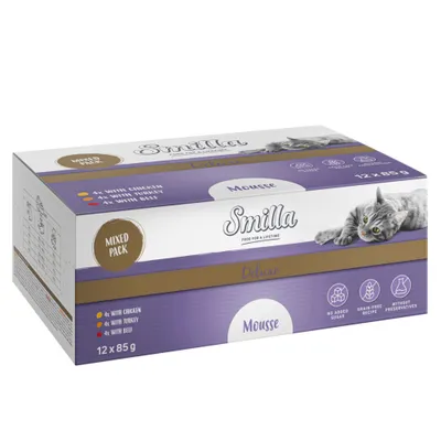 Smilla Deluxe Mousse Mix (Huhn, Rind, Truthahn) - 12 x 85 g