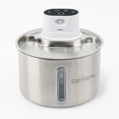 Cat Mate Trinkbrunnen Edelstahl, drahtlos - 2,2 L