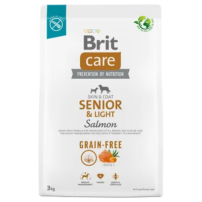 Brit Care Grain-free Senior & Light Salmone & Patate Crocchette per cani - 3 kg