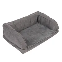 Orthopedische Hondenbank Grijs - Vervangende hoes XL: L 140 x B 80 x H 32 cm, Donkergrijs