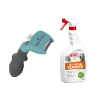 FURminator DeShedding Tool + Nature's Miracle средство для удаления пятен и запаха 709 мл в подарок! - S для маленьких короткошерстных кошек